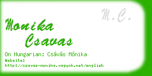 monika csavas business card