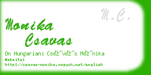 monika csavas business card